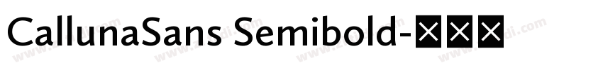 CallunaSans Semibold字体转换